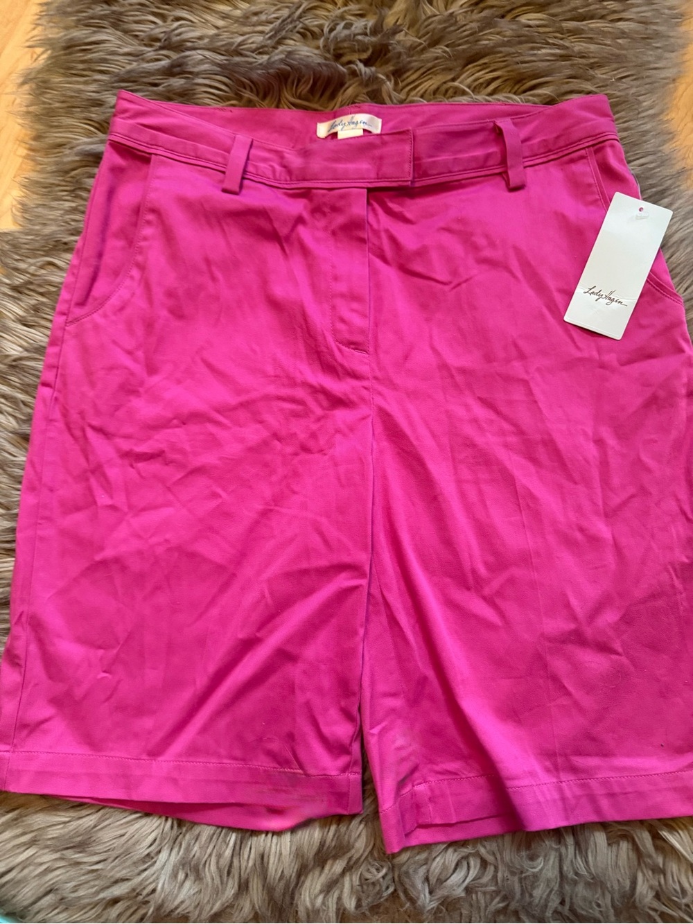 NEW w Tag Lady Hagen Bermuda Shorts - 98%Cotton; Sz 6 (15.4” ax waist); reg $50